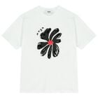Girls White Flower Logo T-Shirt, 1, hi-res