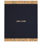 Navy Blue & Beige Geo Map Baby Blanket, 1, hi-res