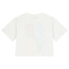 Girls Ivory Flower T-Shirt, 1, hi-res