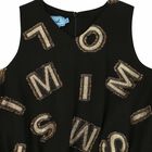 Girls Black & Gold Dress, 1, hi-res