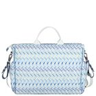Blue & White Zig Zag Baby Changing Bag, 1, hi-res