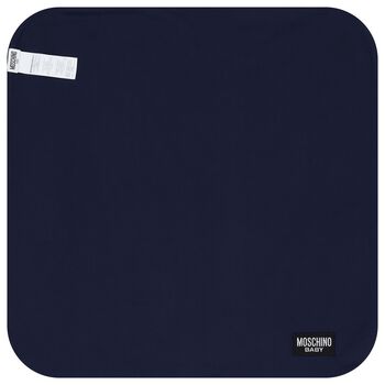 Navy Blue Teddy Bear Logo Baby Blanket