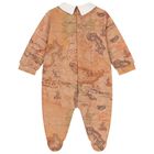 Ivory & Beige Geo Map Babygrow Gift Set, 3, hi-res