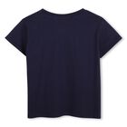 Girls Navy Blue Sequin T-Shirt, 1, hi-res
