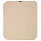 بطانية بالشعار باللون الأبيض والبيج, 1, hi-res