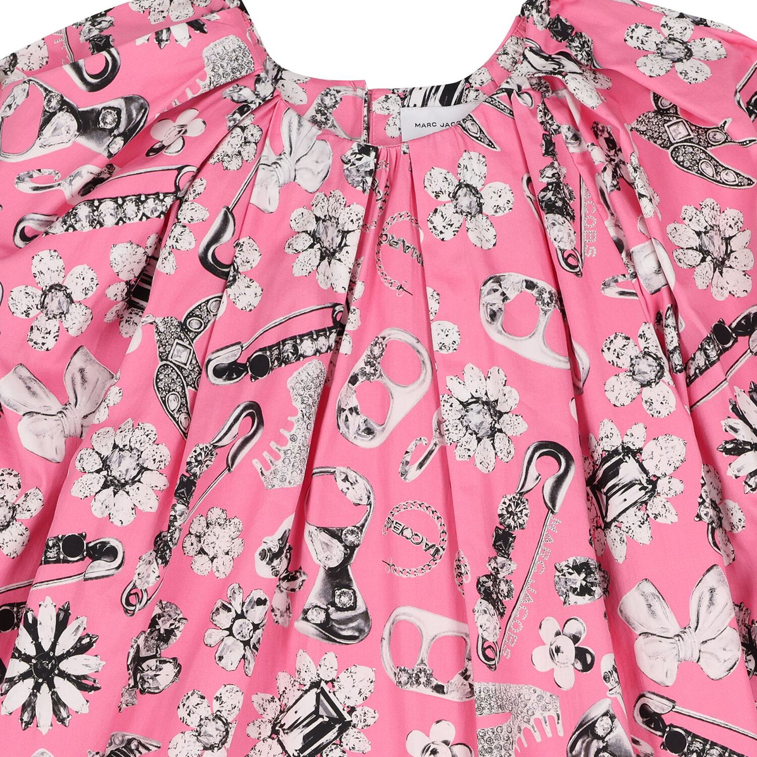 Girls Pink Jewel & Charm Dress, 1, hi-res