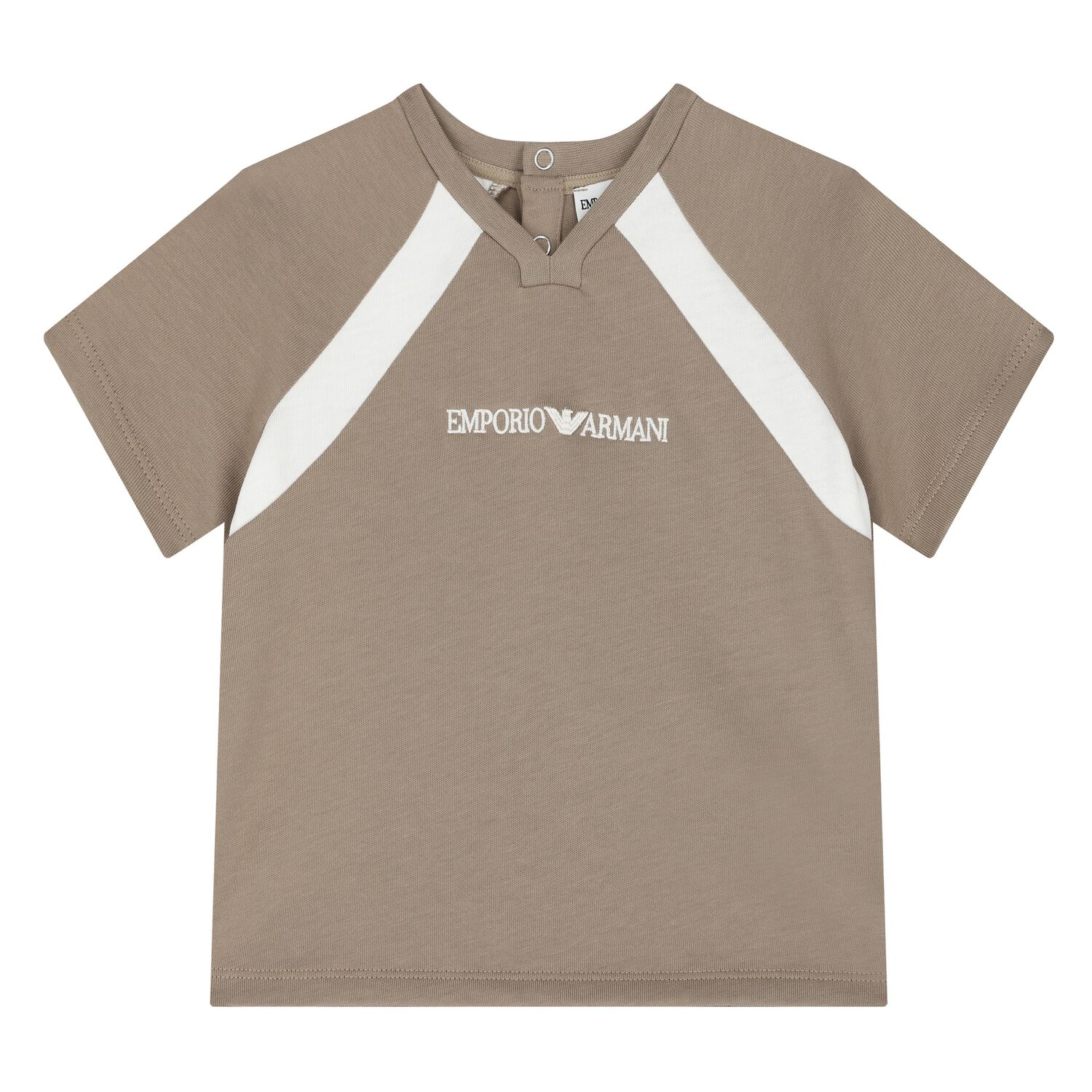 Younger Boys Beige Logo T-Shirt, 1, hi-res
