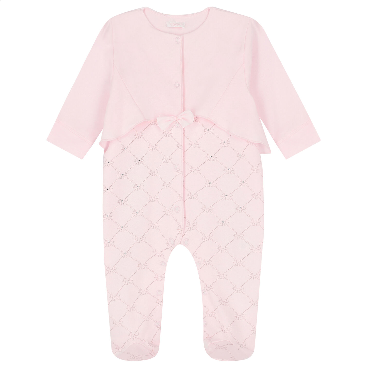 افرول بفيونكة باللون الوردي للبنات , 1, hi-res