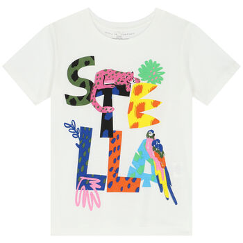 Girls White Logo T-Shirt