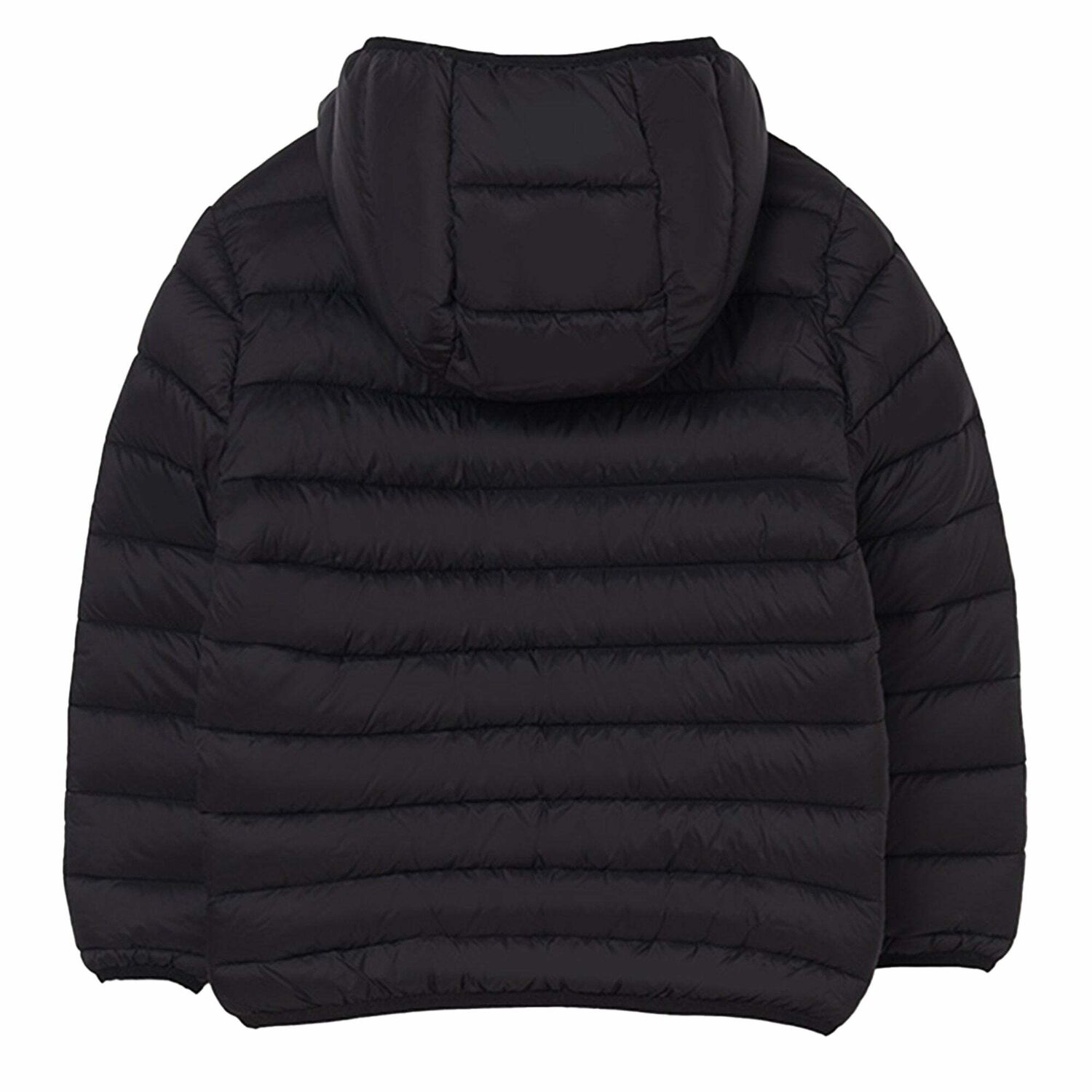 Boys Black Puffer Jacket, 1, hi-res