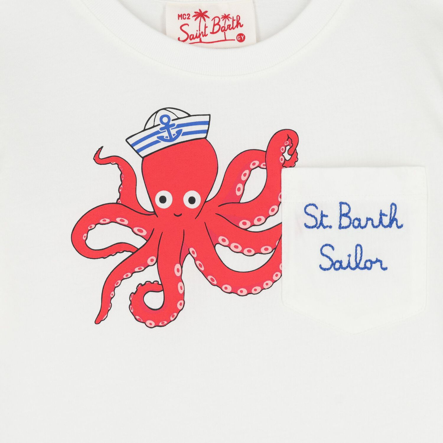 Boys White Octopus T-Shirt, 1, hi-res