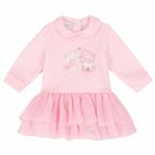 Baby Girls Pink Cat Dress, 1, hi-res