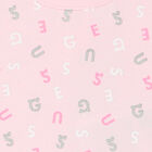 Baby Girls Pink Logo Bodysuit, 1, hi-res