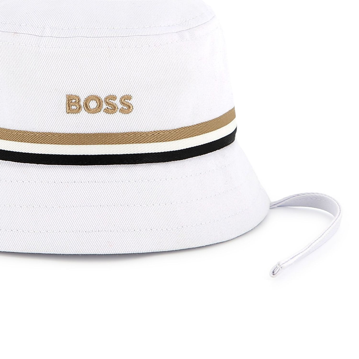 Baby Boys White Logo Hat, 1, hi-res