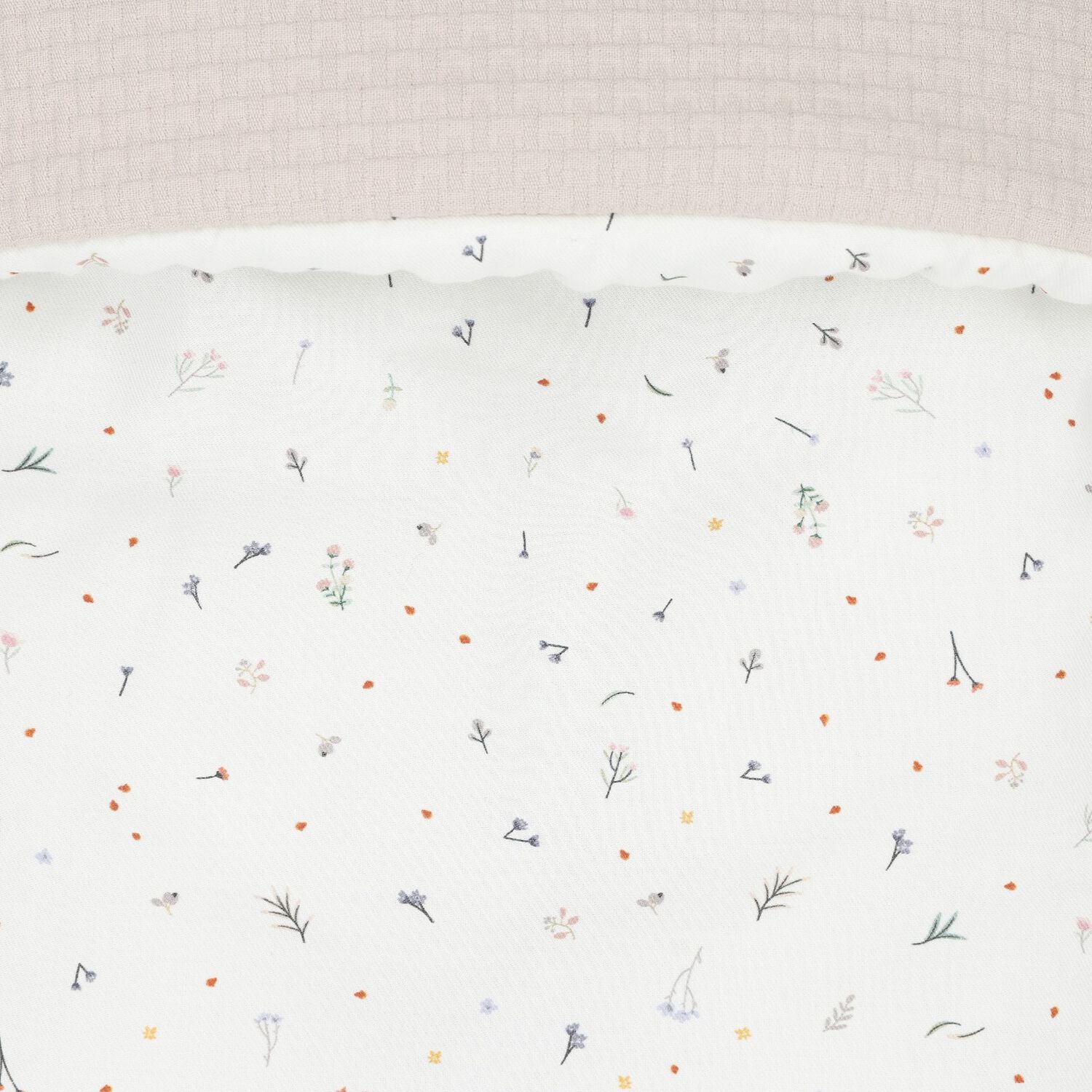 Ivory & Beige Floral Baby Nest, 1, hi-res image number null