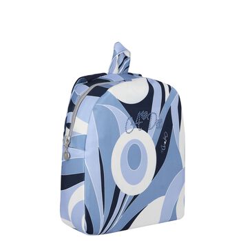 Girls Blue & Ivory Swirl Backpack
