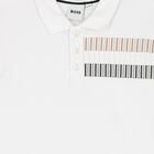Boys White Logo Polo Shirt, 2, hi-res