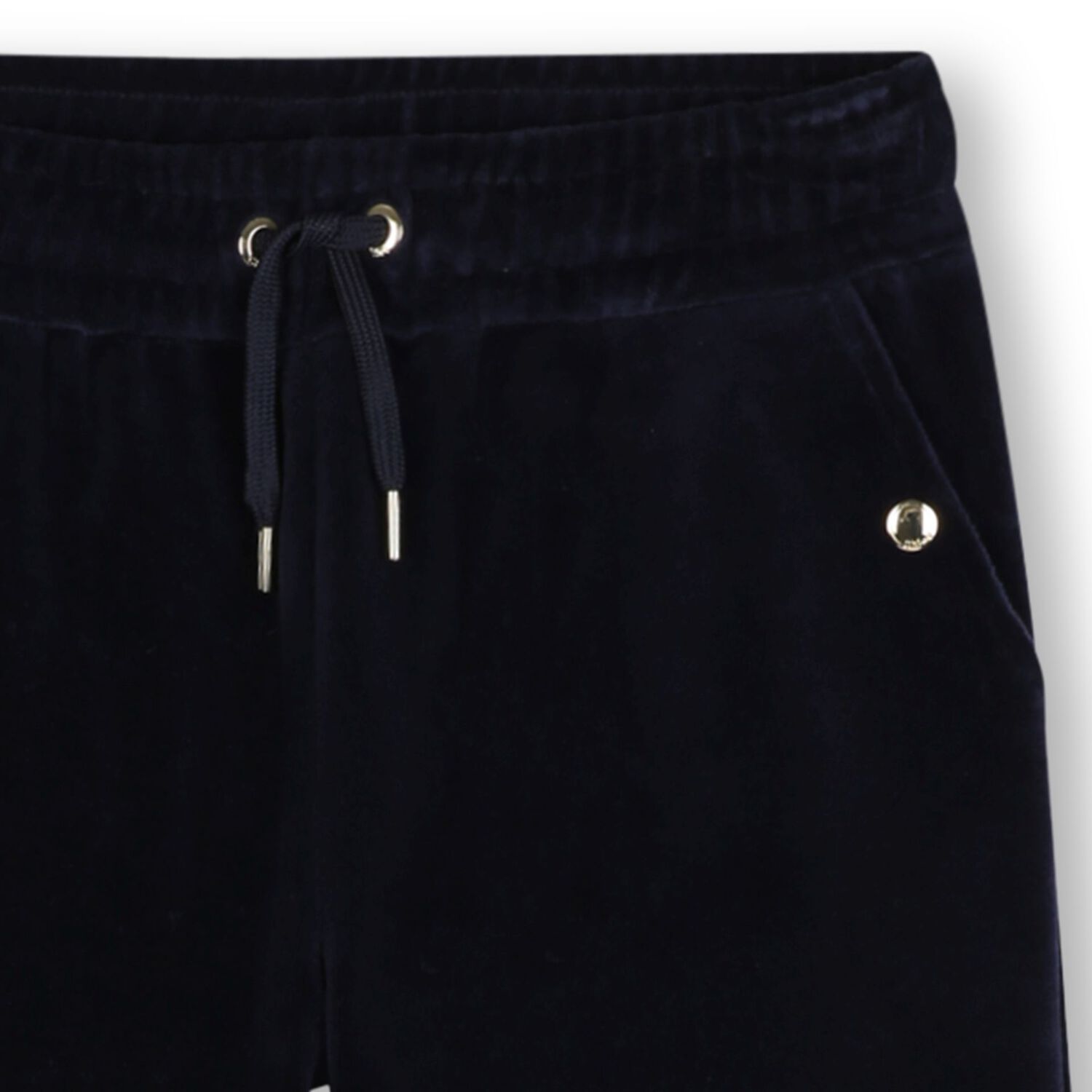 Girls Navy Blue Wide Leg Trousers, 1, hi-res