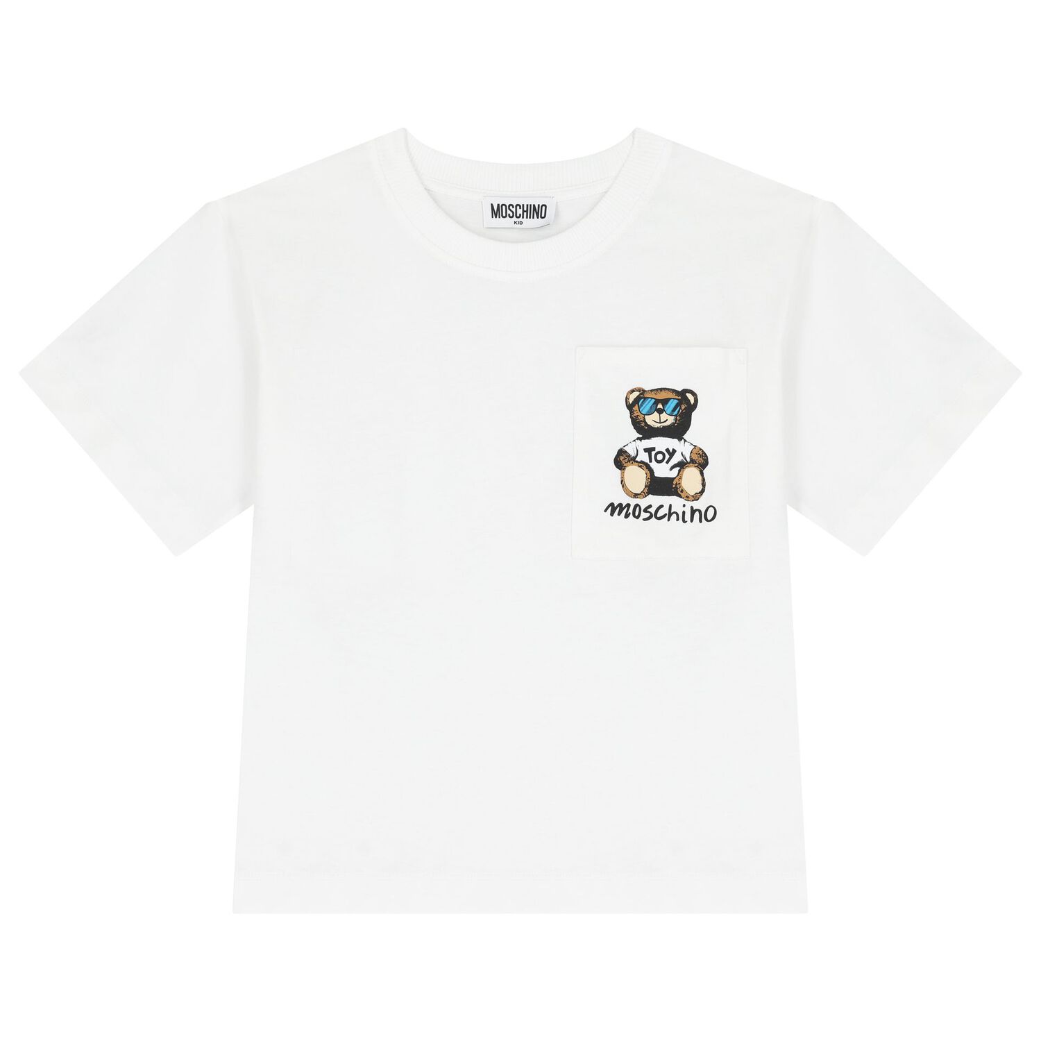 طقم شورت اولاد بطبعه تيدى بير باللون الابيض والاسود, 2, hi-res