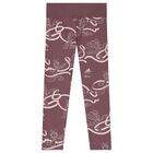 Girls Ivory & Purple Daisy Duck Logo Leggings Set, 1, hi-res