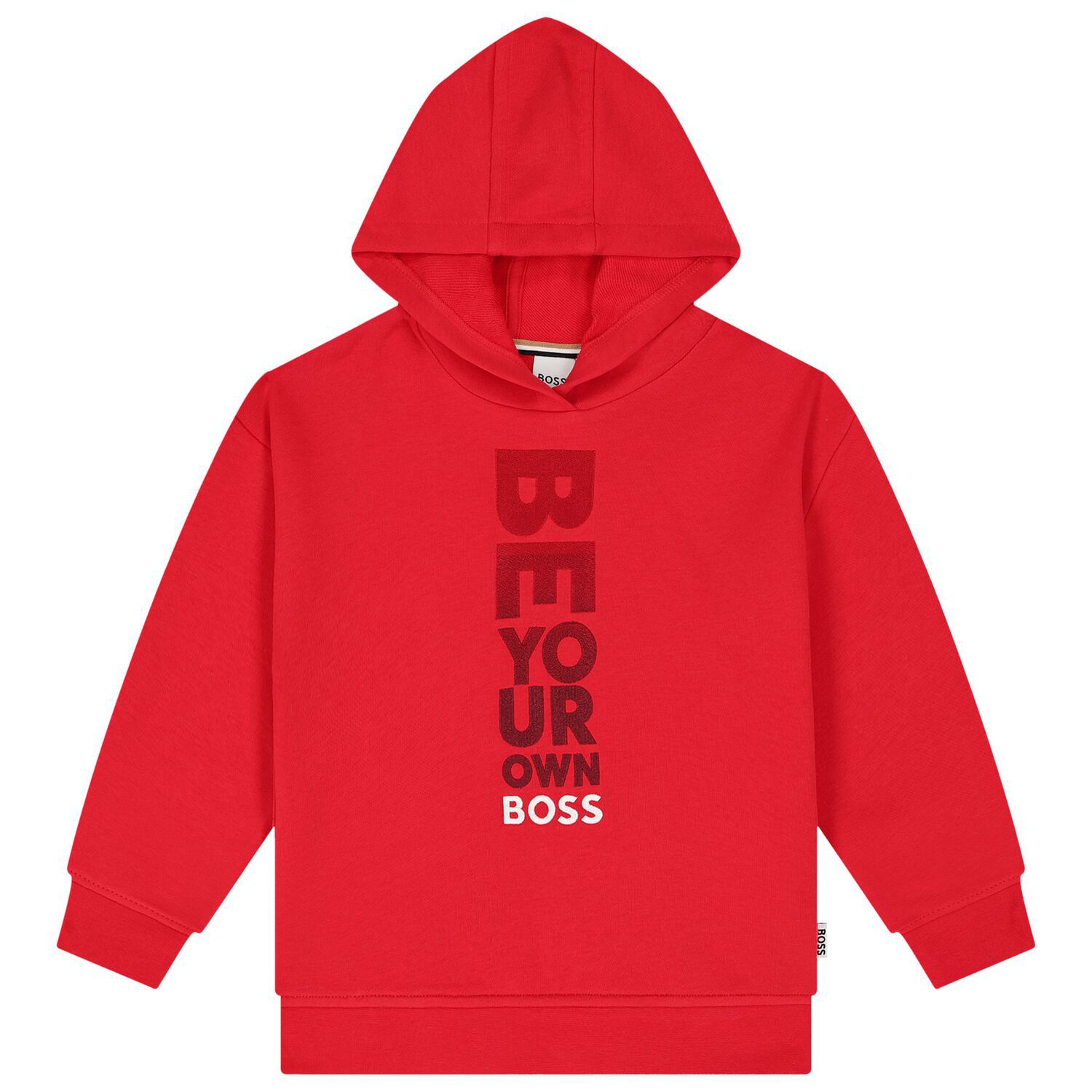 Boys Red Logo Hooded Top, 1, hi-res