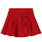 طقم تنورة بطبعة الدب تيدي باللون الأبيض والأحمر, 1, hi-res