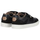Boys Black Logo Trainers, 1, hi-res