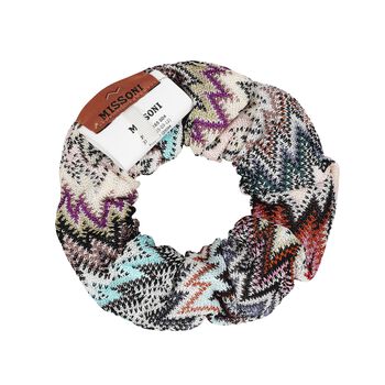 Girls Multi-Coloured Zigzag Scrunchie