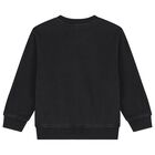 Boys Black Logo Sweatshirt, 1, hi-res