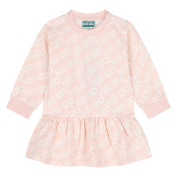 Younger Girls Pink Logo Dress