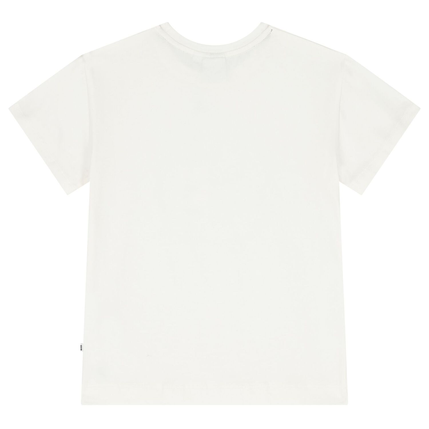 تيشيرت للبنات بشعار باللون العاجي والفضي, 2, hi-res