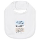 Baby Boys White Logo Bib, 1, hi-res