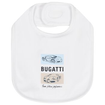Baby Boys White Logo Bib