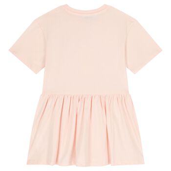 Girls Pink Logo Dress
