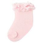 Baby Girls Pink Lace Socks , 2, hi-res
