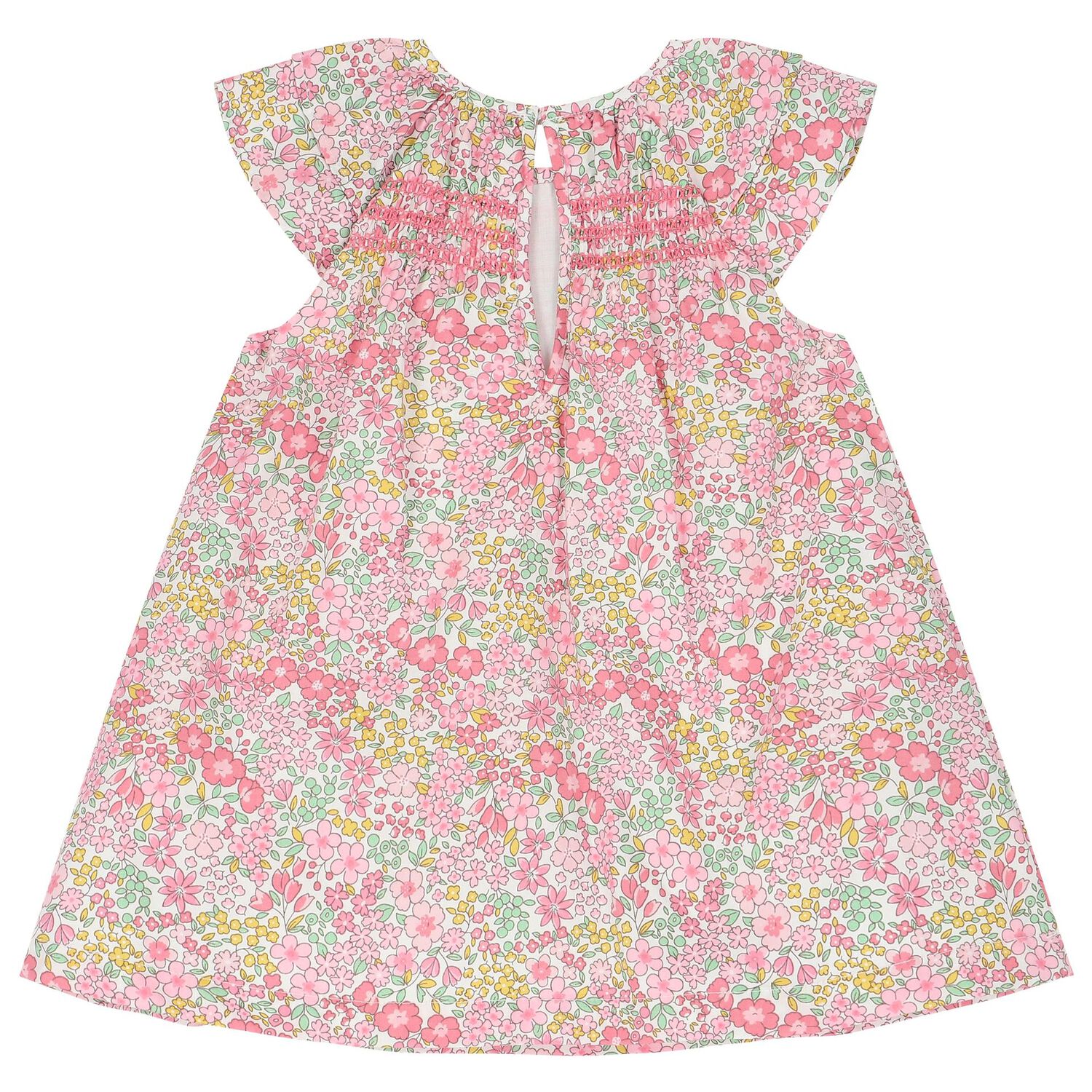 Baby Girls Pink Liberty Floral Dress Set, 1, hi-res