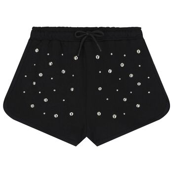 Girls Black Logo Shorts