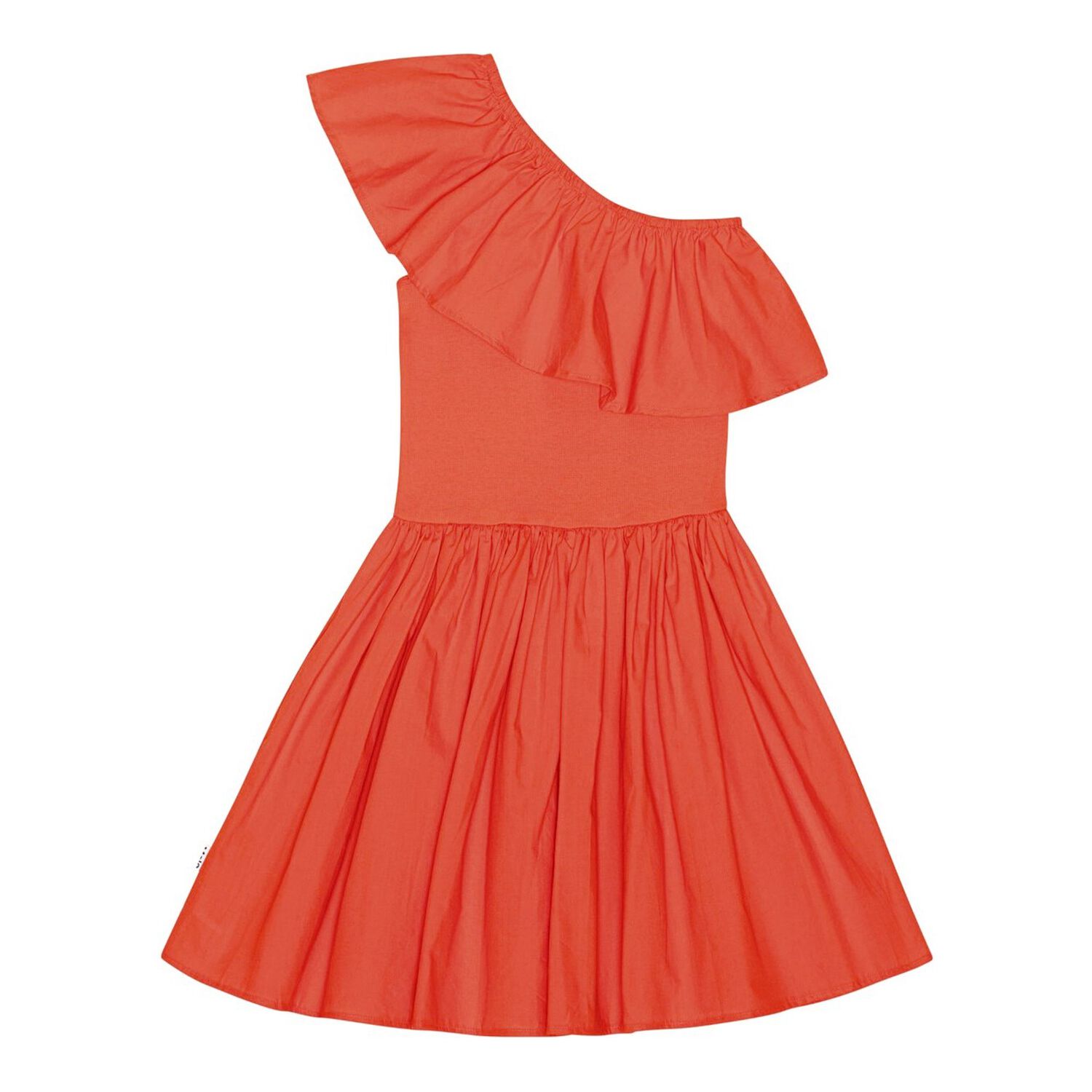 Girls Orange Ruffle Chloey Dress, 1, hi-res