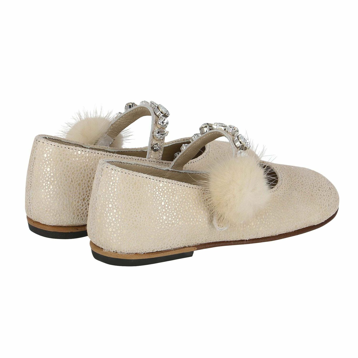 حذاء باليرينا مطرز باللون الذهبى , 2, hi-res image number null