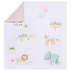 Baby Boys White & Beige Safari Blanket, 2, hi-res
