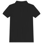 Boys Black Logo Polo Shirt, 1, hi-res