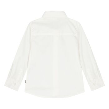 Younger Boys White Logo Shirt