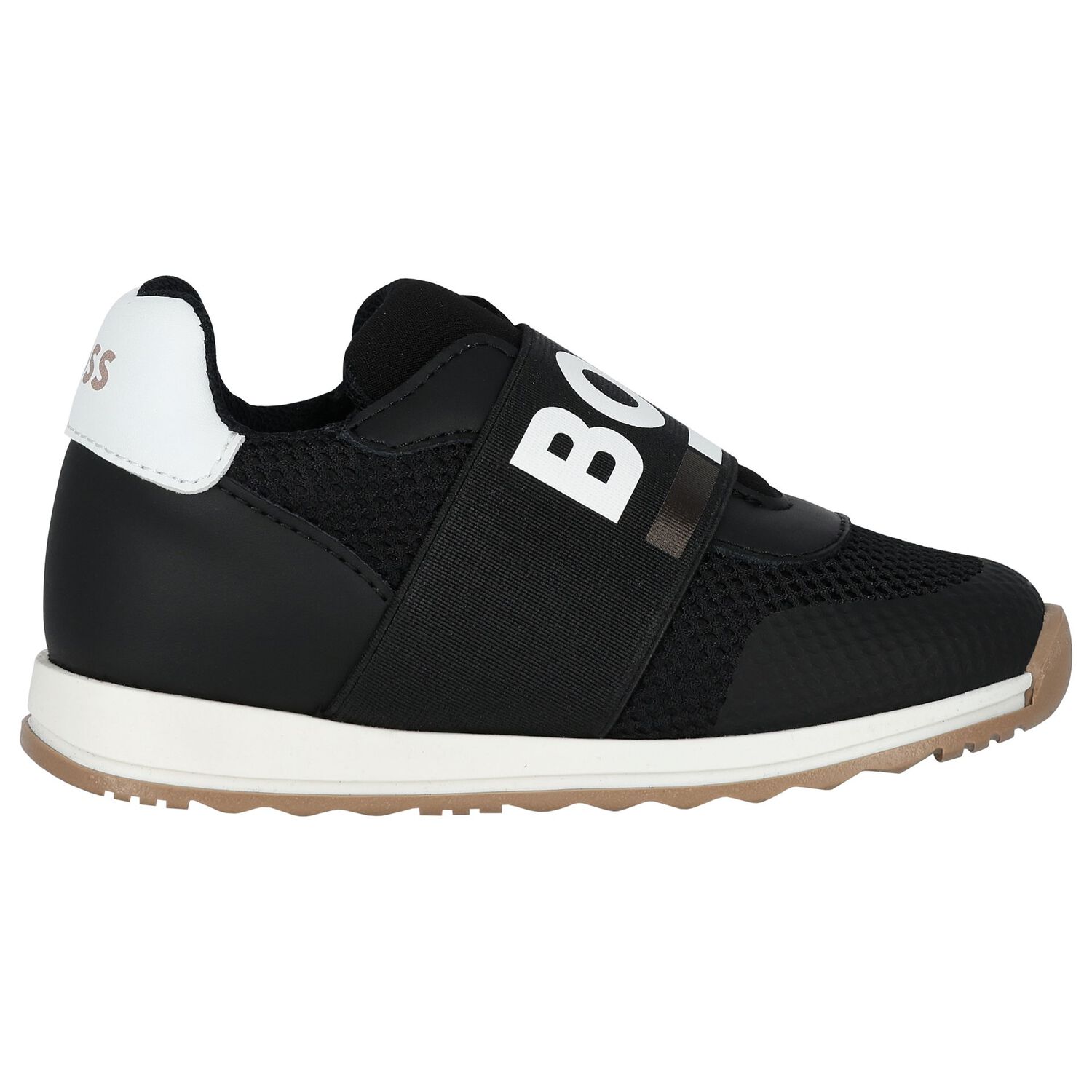 Boys Black Logo Trainers, 1, hi-res image number null