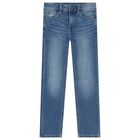 Boys Blue Logo Denim Jeans, 1, hi-res