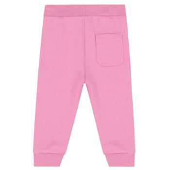 Younger Girls Pink Logo Joggers
