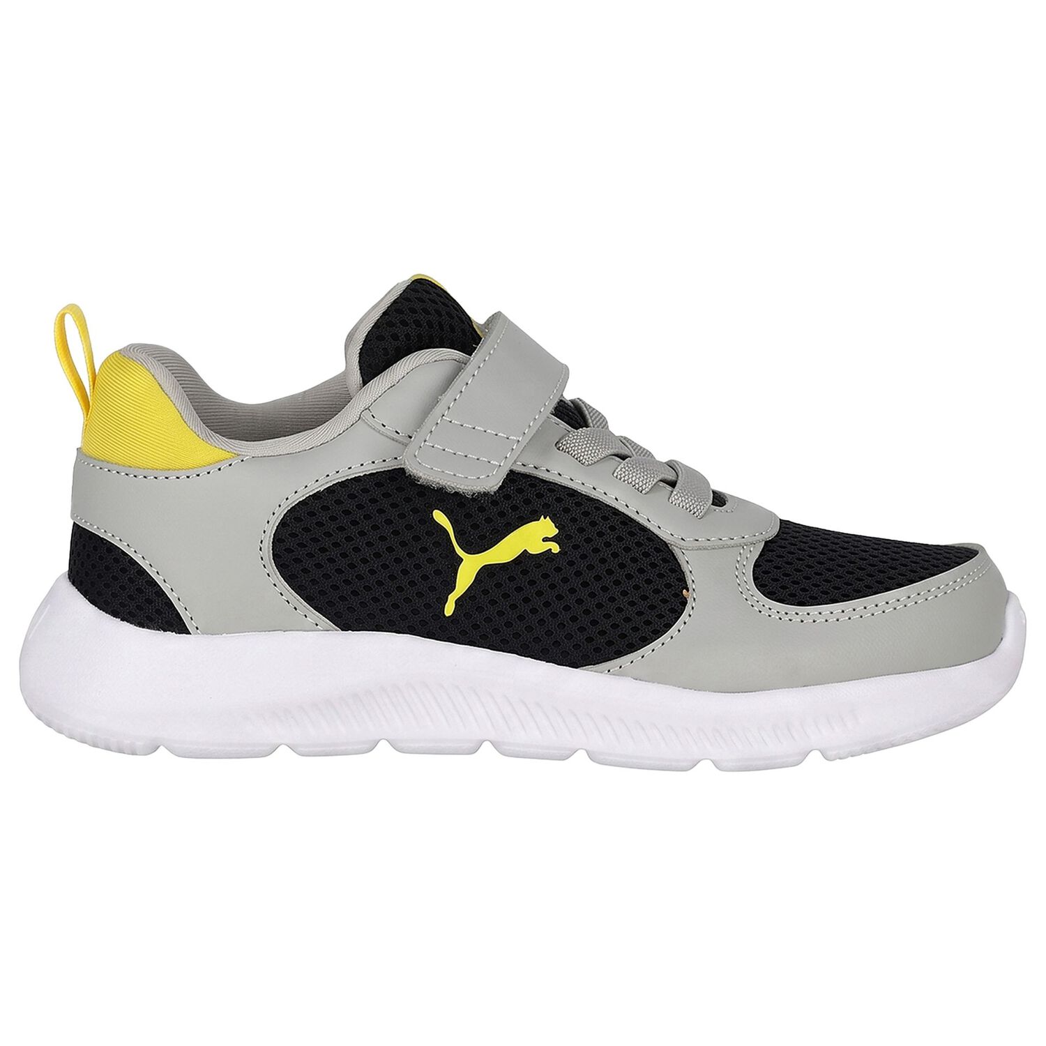 Boys Grey & Black Fun Racer 2 AC Trainers, 1, hi-res