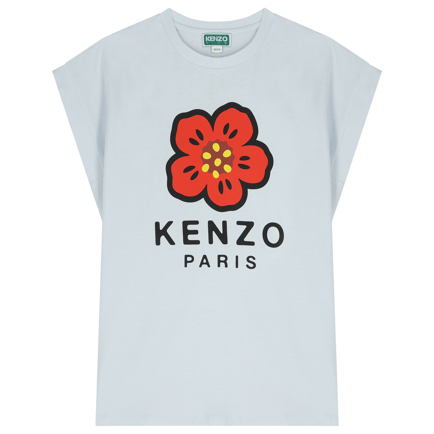 Girls Blue Boke Flower Dress, 1, hi-res