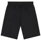 Boys Black Logo Shorts, 1, hi-res