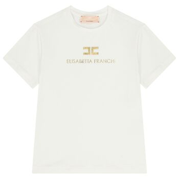 Girls White Logo T-Shirt