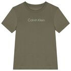 Boys Green Logo T-Shirt, 3, hi-res